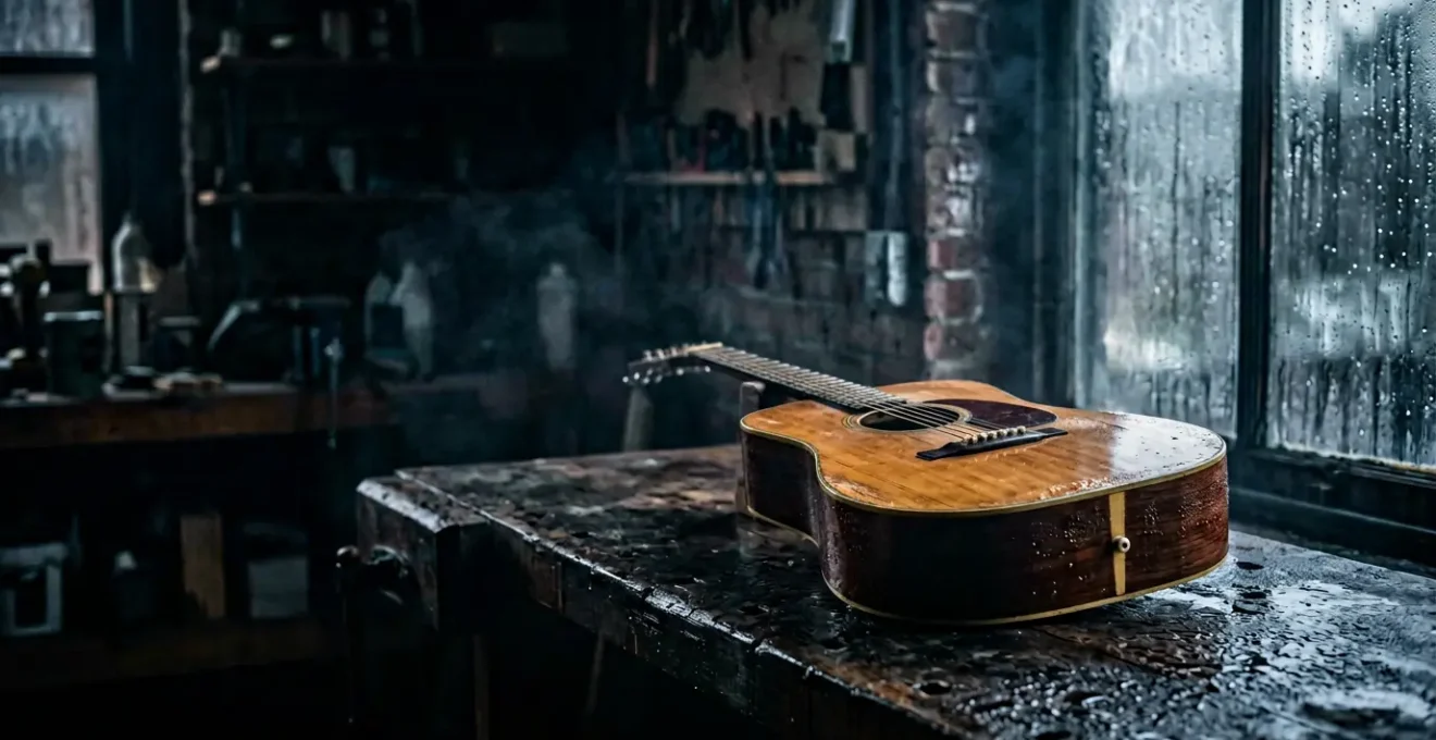 Musical instrument vulnerable to environmental damage in improper storage conditions